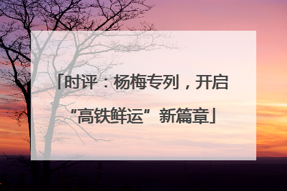 时评：杨梅专列，开启“高铁鲜运”新篇章