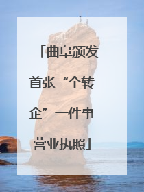 曲阜颁发首张“个转企”一件事营业执照