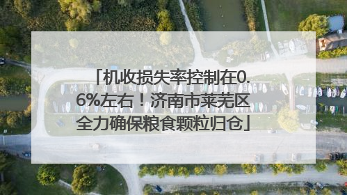 机收损失率控制在0.6%左右！济南市莱芜区全力确保粮食颗粒归仓