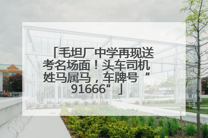 毛坦厂中学再现送考名场面！头车司机姓马属马，车牌号“91666”
