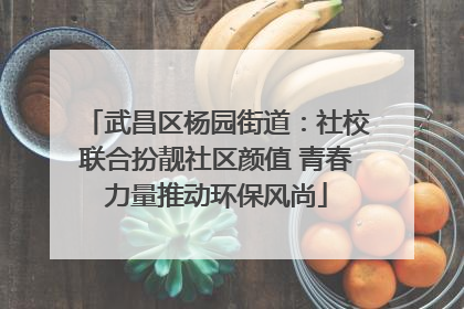 武昌区杨园街道：社校联合扮靓社区颜值 青春力量推动环保风尚