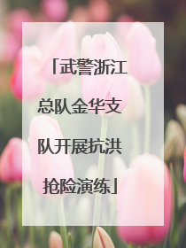 武警浙江总队金华支队开展抗洪抢险演练