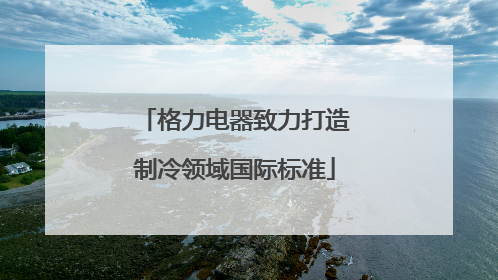 格力电器致力打造制冷领域国际标准