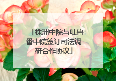 株洲中院与吐鲁番中院签订司法调研合作协议