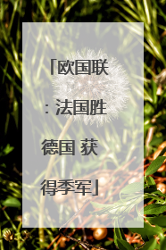 欧国联：法国胜德国 获得季军