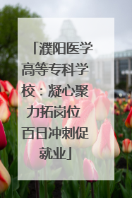濮阳医学高等专科学校：凝心聚力拓岗位 百日冲刺促就业