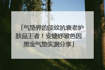 气垫界的淡纹抗衰老护肤品王者！安婕妤玻色因黑金气垫实测分享