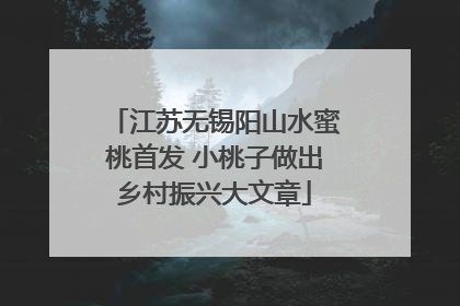 江苏无锡阳山水蜜桃首发 小桃子做出乡村振兴大文章