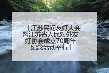 江苏民间友好大会暨江苏省人民对外友好协会成立70周年纪念活动举行