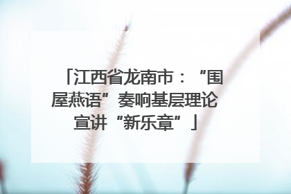 江西省龙南市：“围屋燕语”奏响基层理论宣讲“新乐章”
