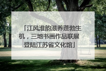 江风淮韵滋养蓬勃生机，三地书画作品联展登陆江苏省文化馆