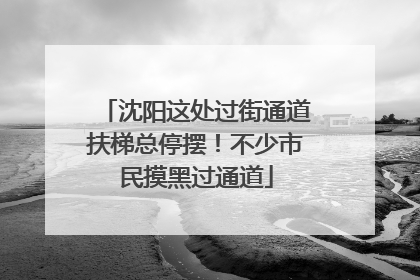 沈阳这处过街通道扶梯总停摆！不少市民摸黑过通道