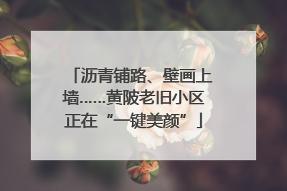 沥青铺路、壁画上墙……黄陂老旧小区正在“一键美颜”