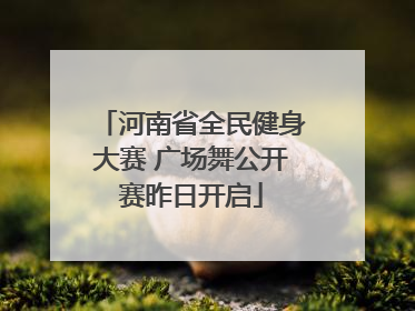 河南省全民健身大赛 广场舞公开赛昨日开启
