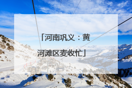河南巩义：黄河滩区麦收忙
