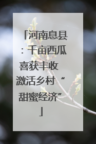 河南息县：千亩西瓜喜获丰收 激活乡村“甜蜜经济”