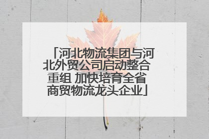 河北物流集团与河北外贸公司启动整合重组 加快培育全省商贸物流龙头企业
