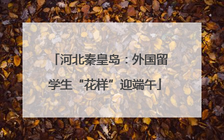 河北秦皇岛：外国留学生“花样”迎端午