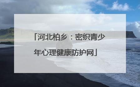 河北柏乡：密织青少年心理健康防护网