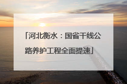 河北衡水：国省干线公路养护工程全面提速