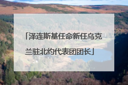 泽连斯基任命新任乌克兰驻北约代表团团长