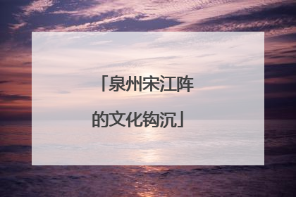 泉州宋江阵的文化钩沉