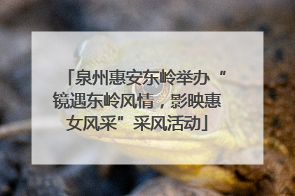 泉州惠安东岭举办“镜遇东岭风情，影映惠女风采”采风活动