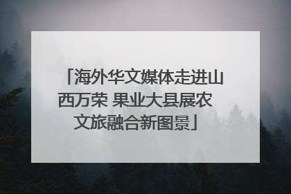 海外华文媒体走进山西万荣 果业大县展农文旅融合新图景