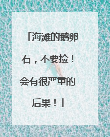 海滩的鹅卵石，不要捡！会有很严重的后果！