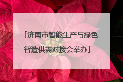 济南市智能生产与绿色智造供需对接会举办