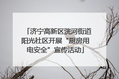 济宁高新区洸河街道阳光社区开展“厨房用电安全”宣传活动
