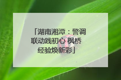 湖南湘潭：警调联动践初心 枫桥经验焕新彩