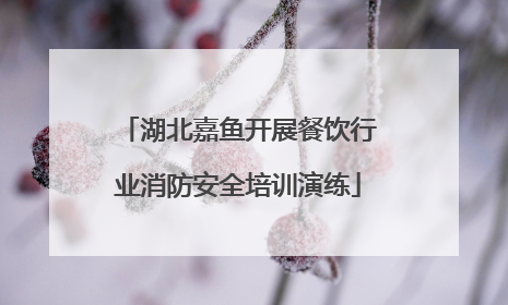 湖北嘉鱼开展餐饮行业消防安全培训演练