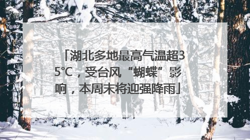湖北多地最高气温超35℃，受台风“蝴蝶”影响，本周末将迎强降雨