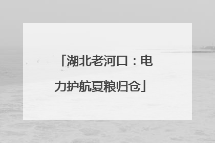 湖北老河口：电力护航夏粮归仓