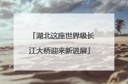 湖北这座世界级长江大桥迎来新进展