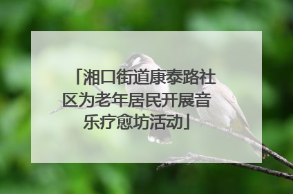 湘口街道康泰路社区为老年居民开展音乐疗愈坊活动