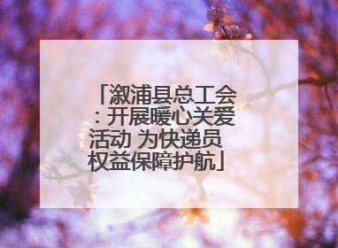 溆浦县总工会：开展暖心关爱活动 为快递员权益保障护航