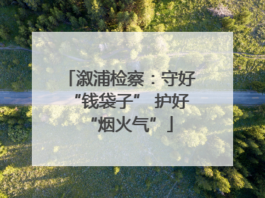 溆浦检察：守好“钱袋子” 护好“烟火气”