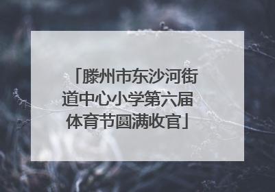 滕州市东沙河街道中心小学第六届体育节圆满收官