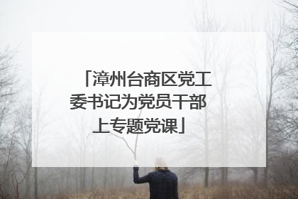 漳州台商区党工委书记为党员干部上专题党课