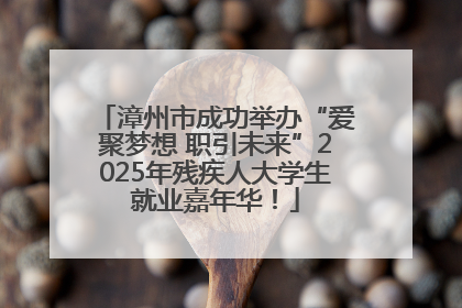 漳州市成功举办“爱聚梦想 职引未来”2025年残疾人大学生就业嘉年华！