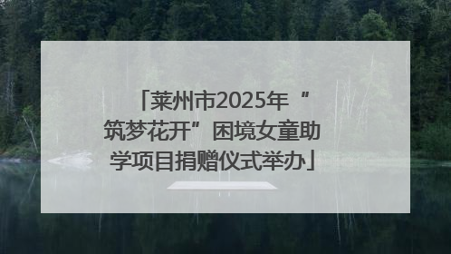 莱州市2025年“筑梦花开”困境女童助学项目捐赠仪式举办