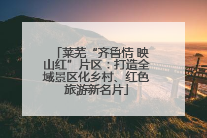 莱芜“齐鲁情 映山红”片区：打造全域景区化乡村、红色旅游新名片