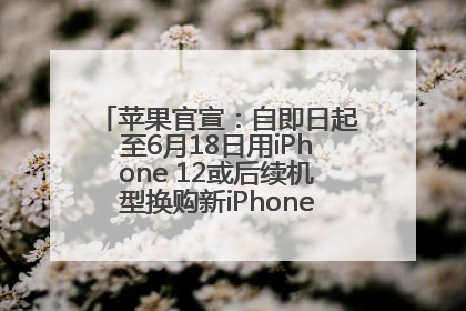 苹果官宣：自即日起至6月18日用iPhone 12或后续机型换购新iPhone，可享额外折抵优惠