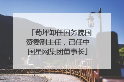 苟坪卸任国务院国资委副主任，已任中国星网集团董事长