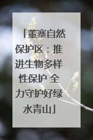 董寨自然保护区：推进生物多样性保护 全力守护好绿水青山