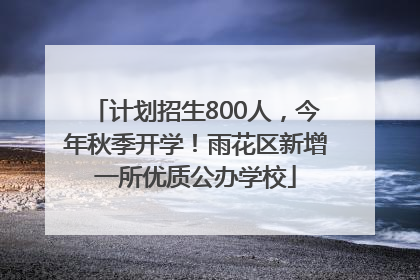 计划招生800人，今年秋季开学！雨花区新增一所优质公办学校