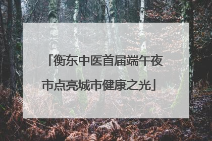 衡东中医首届端午夜市点亮城市健康之光