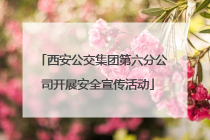 西安公交集团第六分公司开展安全宣传活动